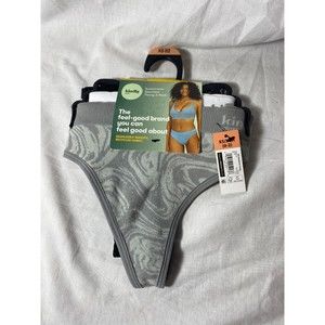 NWT LOT OF 2 PACKS OF 3 Thongs Underwear Panties Pink Gray White Black